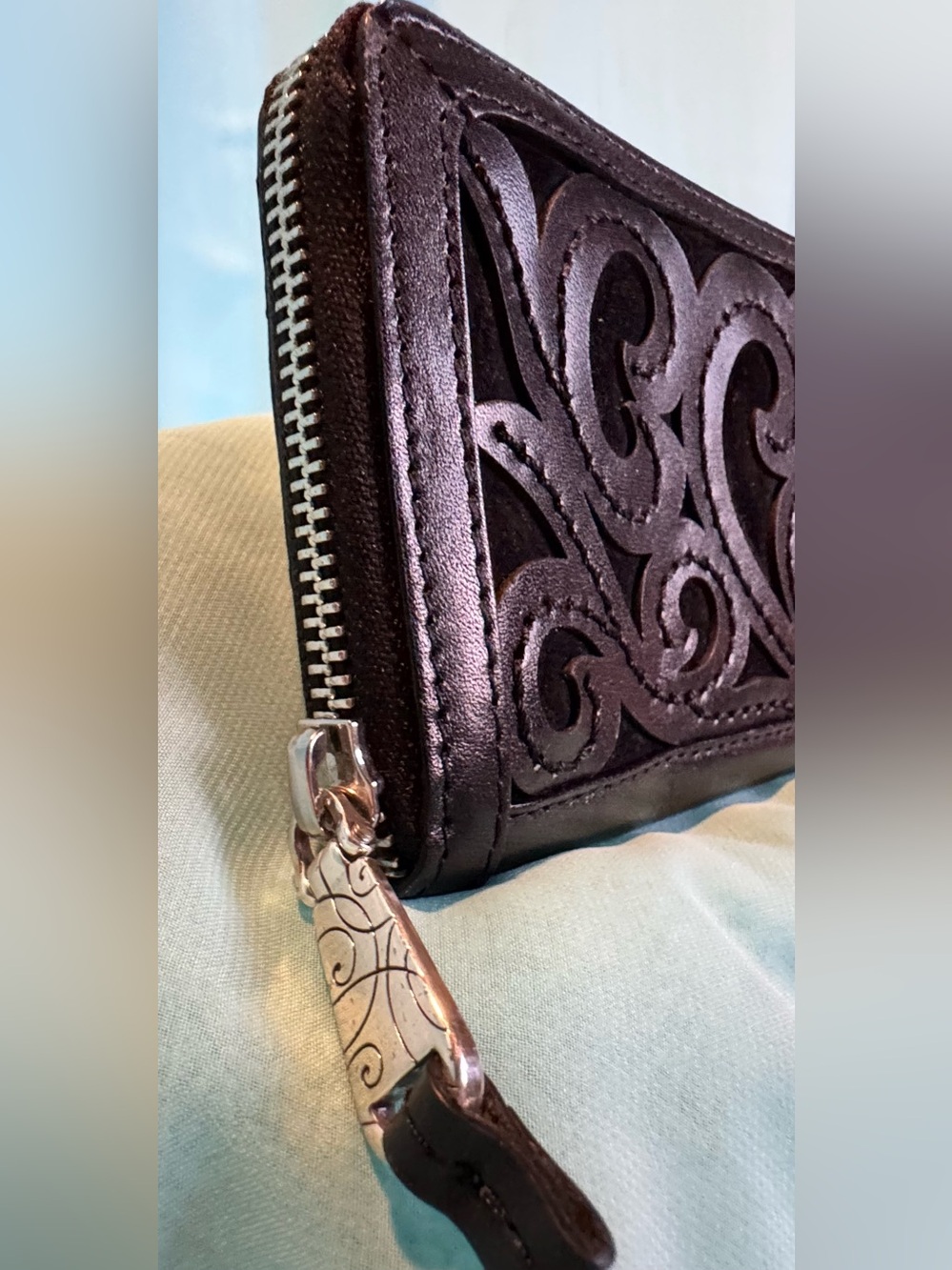 Brighton Black Embellished Wallet With Hearts - Picture 4 of 7